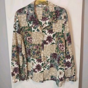 Women’s Top Sz 16P Colorful Boho Floral Comfy Patchwork Grandmacore Cottagecore